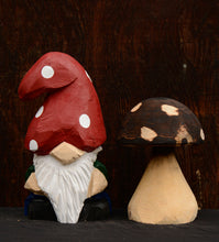 Load image into Gallery viewer, Chainsaw-Carved, Hand-Painted 12.5" Garden Gnome | California Cedar Wood Sculpture