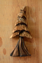 Load image into Gallery viewer, Thick 28 inch Wall-Hanging Chainsaw Carved Tree | California Cedar Wall Sculpture