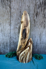 Load image into Gallery viewer, 2ft Jumping Fish Out of Water - Chainsaw Carved Wood Sculpture