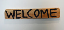 Load image into Gallery viewer, Double Sided "Thank You" and "Welcome" Chainsaw Carved Single Sign | Accessory Sign for Wood Carving - Medium Size