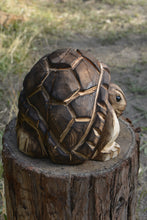 Load image into Gallery viewer, Handcrafted Cedar Turtle/Tortoise Wood Sculpture by Jess Alice - Charming Natural Art for Home Decor