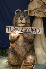 Load image into Gallery viewer, Chainsaw-carved wood sculptures, Nature-themed artworks, California Cedar creations, Artist Jess Alice, Trees, bears, fish, mushrooms, gnomes, raccoons, Wall hanging wood art, 3D free-standing sculptures, Lifelong enjoyment pieces, Unique rustic decor, Handmade, one-of-a-kind, Chainsaw artistry, Wildlife-inspired carvings, Home and garden art, Cedar artistry.