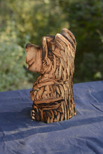 Load image into Gallery viewer, 10" Mini Standard Sitting Bear: Handcrafted Chainsaw-Carved Cedar Sculpture | Chainsaw Artist Jess Alice