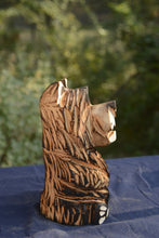 Load image into Gallery viewer, 10" Mini Standard Sitting Bear: Handcrafted Chainsaw-Carved Cedar Sculpture | Chainsaw Artist Jess Alice