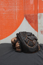Load image into Gallery viewer, 11x7-Inch Chainsaw Carved Turtle Sculpture – Rustic Cedar Wood Art by Jess Alice
