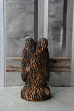 Load image into Gallery viewer, 15-Inch Chainsaw Carved Bear with Interchangeable 'Wrong House' Sign