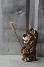 Load image into Gallery viewer, 10" Mini Customizable Bear – Chainsaw Carved Wood Sculpture by Jess Alice