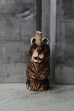 Load image into Gallery viewer, 10" Mini Customizable Bear – Chainsaw Carved Wood Sculpture by Jess Alice