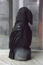 Load image into Gallery viewer, 12-Inch Resting Raven Sculpture – Handcrafted Chainsaw Art for Spooky & Rustic Home Décor (Copy)