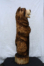 Load image into Gallery viewer, 34-Inch Cedar Bear on Stump with Welcome Post