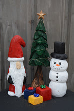 Load image into Gallery viewer, 18-Inch Chainsaw Carved Santa Sculpture – Hand-Painted Christmas Decor from Upcycled Cedar