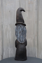 Load image into Gallery viewer, 24-Inch Handcrafted Witch Sculpture – Chainsaw Carved Cedar Halloween Decor by Jess Alice