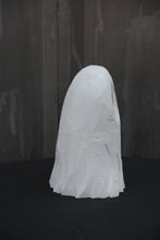 Load image into Gallery viewer, 7-Inch Handcrafted Ghost Carving – Whimsical Halloween Decor from Upcycled Cedar