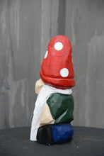 Load image into Gallery viewer, 12-Inch Hand-Painted Cedar Garden Gnome – Chainsaw Carved Sculpture for Indoor & Outdoor Decor