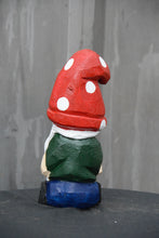 Load image into Gallery viewer, 12-Inch Hand-Painted Cedar Garden Gnome – Chainsaw Carved Sculpture for Indoor & Outdoor Decor
