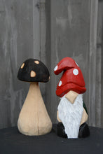 Load image into Gallery viewer, 12-Inch Hand-Painted Cedar Garden Gnome – Chainsaw Carved Sculpture for Indoor & Outdoor Decor