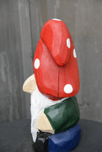 Load image into Gallery viewer, 13-Inch Hand-Painted Cedar Garden Gnome – Chainsaw Carved Sculpture for Indoor & Outdoor Decor (Copy)