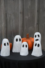 Load image into Gallery viewer, 5-Inch Handcrafted Ghost Carving – Whimsical Halloween Decor from Upcycled Cedar (Copy)