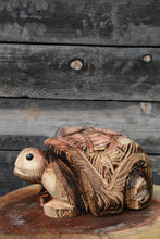 Load image into Gallery viewer, 12x7-Inch Chainsaw Carved Small Tortoise Sculpture