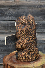 Load image into Gallery viewer, Chainsaw Carved 17" Bear Sculpture with Mama Bear Sign