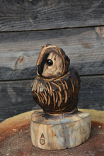 Load image into Gallery viewer, Chainsaw Carved 9" x 5" Mini Owl on Base