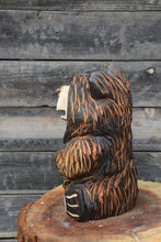 Load image into Gallery viewer, Standard 14.5" x10" Sitting Bear| Chainsaw-Carved Redwood Sculpture
