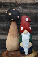 Load image into Gallery viewer, Garden Gnome Wood Sculpture | 20"x6" Chainsaw Carved and Hand-Painted