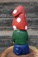 Load image into Gallery viewer, Garden Gnome Wood Sculpture | 20"x6" Chainsaw Carved and Hand-Painted