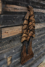 Load image into Gallery viewer, 38"x12" Wall-Hanging Double Tree "Welcome" Chainsaw Carved Wood Sculpture