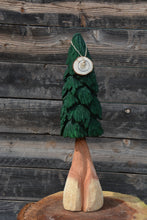 Load image into Gallery viewer, 24-Inch Chainsaw-Carved Tree Sculpture | Green Top