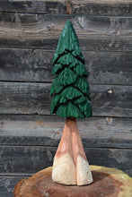 Load image into Gallery viewer, 24-Inch Chainsaw-Carved Tree Sculpture | Green Top
