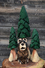 Load image into Gallery viewer, 24-Inch Chainsaw-Carved Tree Sculpture | Green Top