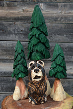 Load image into Gallery viewer, 10" Mini Standard Sitting Bear| Chainsaw-Carved Wood Sculpture