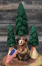 Load image into Gallery viewer, 24-Inch Chainsaw-Carved Tree Sculpture | Green Top