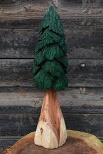 Load image into Gallery viewer, 23-Inch Chainsaw-Carved Tree Sculpture | Green Top