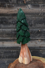 Load image into Gallery viewer, 23-Inch Chainsaw-Carved Tree Sculpture | Green Top