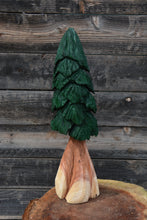 Load image into Gallery viewer, 23-Inch Chainsaw-Carved Tree Sculpture | Green Top