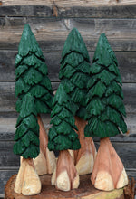 Load image into Gallery viewer, 23-Inch Chainsaw-Carved Tree Sculpture | Green Top