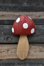 Load image into Gallery viewer, 14"x7" Chainsaw Carved Hand-Painted Mushroom Wall Art