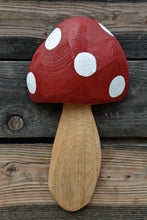 Load image into Gallery viewer, 14"x7" Chainsaw Carved Hand-Painted Mushroom Wall Art