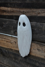 Load image into Gallery viewer, 13" x 8" Chainsaw Carved Wall Hanging Ghost | Spooky Decor