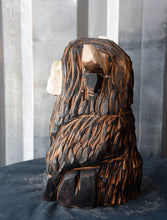Load image into Gallery viewer, 12"x7" Highland Cow- Chainsaw Carved Wood Sculpture