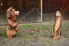 Load image into Gallery viewer, 2 Foot Jumping Fish Out of Water | Chainsaw Carved Wood Sculpture