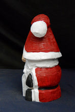 Load image into Gallery viewer, Chainsaw Carved Christmas Tree and Santa with Present Scene | Raw California Cedar Wood Sculptures | Original One-Of-A-Kind Artwork | Artist & Carver Jess Alice