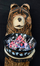 Load image into Gallery viewer, Side Table 3ft Standing Bear on Base Chainsaw Carving | Chainsaw Artist Jess Alice