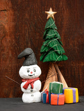Load image into Gallery viewer, 13 inch Snowman Chainsaw-Carved Christmas Decoration | X-Mas Holiday Home Decor