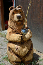 Load image into Gallery viewer, 3ft Bear holding a Fishing Rod (Fish SOLD Separate)