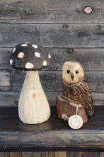 Load image into Gallery viewer, 14-Inch Chainsaw Carved Mushroom Sculpture