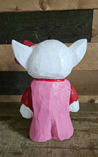 Load image into Gallery viewer, 15″ Hello Kitty–Inspired Chainsaw Carved Wood Sculpture – Hand Painted Redwood