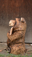 Load image into Gallery viewer, 19 inch "Welcome" Sign Bear Sculpture | Chainsaw Carved Wood Sculpture